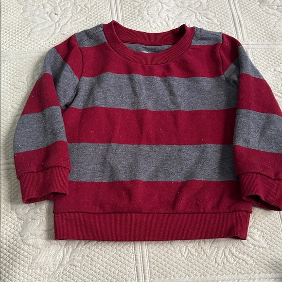 Wonder Nation Kids Striped Sweater Set - Red, Gray, Green, Cream - Picture 3 of 6
